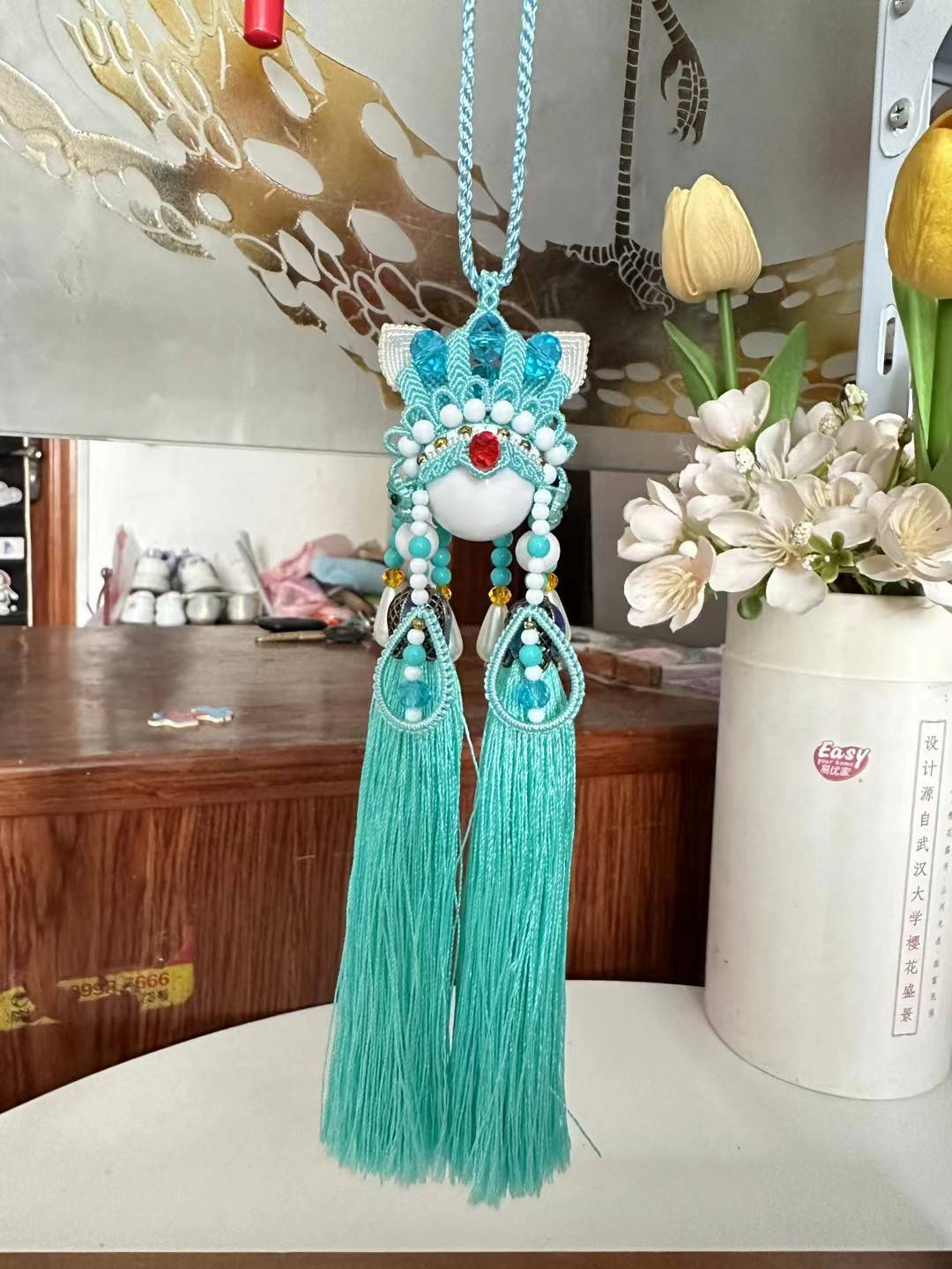 碧海明珠流苏挂件