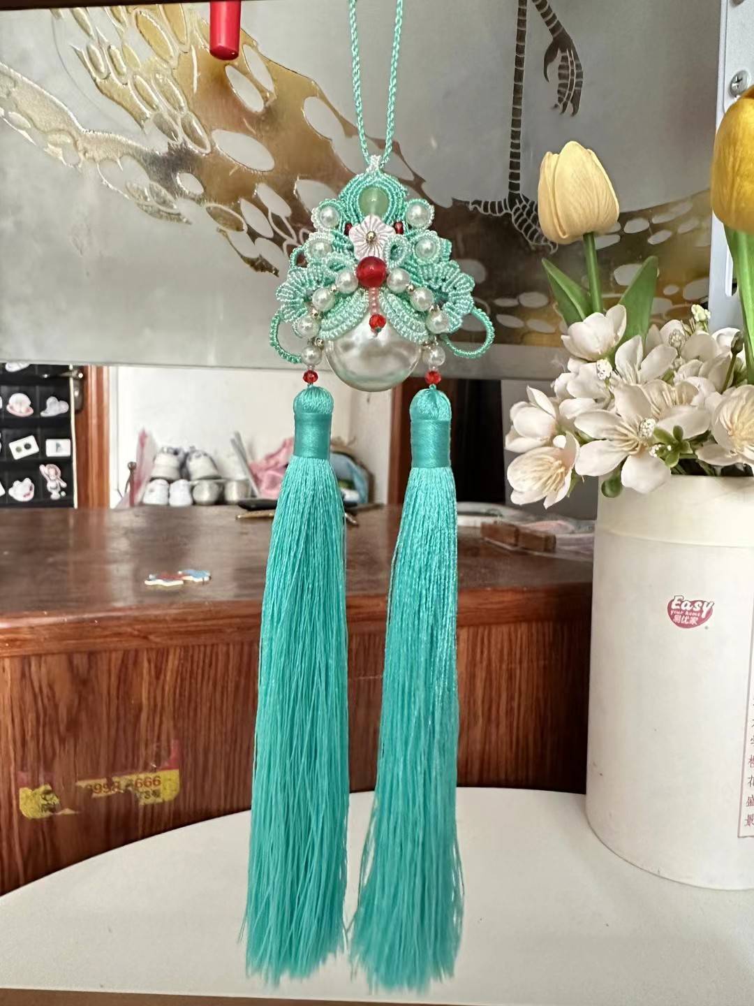 翠韵中国结流苏挂件